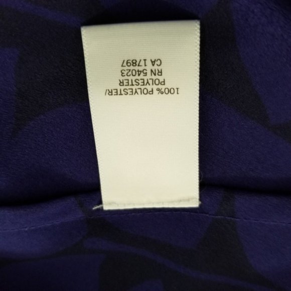 Banana Republic Top Leaf Print Tulip Sleeve Drape - Picture 7 of 7